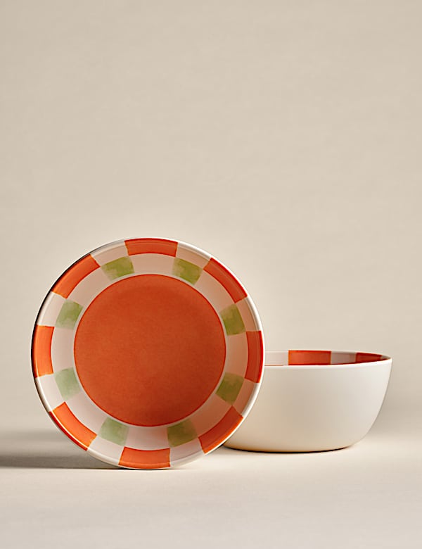 Set of 4 Summer Brights Picnic Cereal Bowls - MX