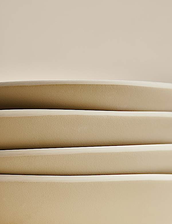 Set of 4 Linen Reactive Picnic Pasta Bowls - BN