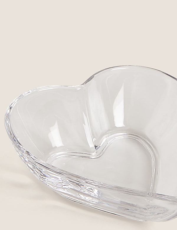 Small Glass Heart Serving Bowl - IS