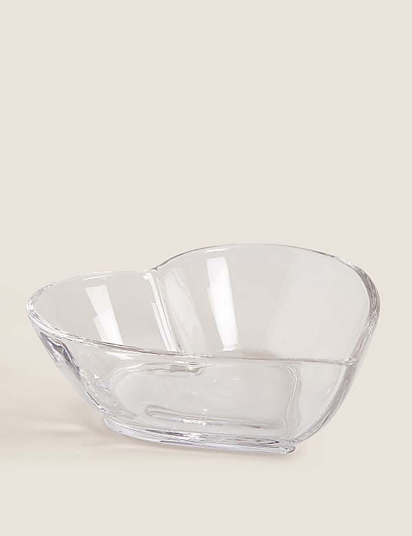 Small Glass Heart Serving Bowl - IS