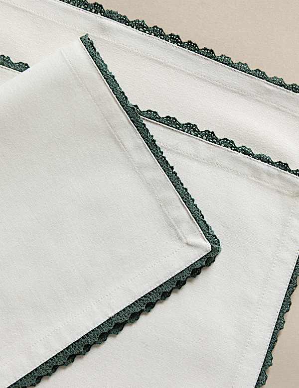 Lot de 4 serviettes de table 100 % coton - BE