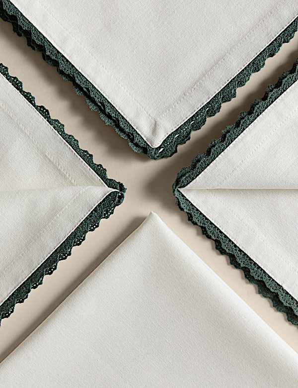 Lot de 4 serviettes de table 100 % coton - BE