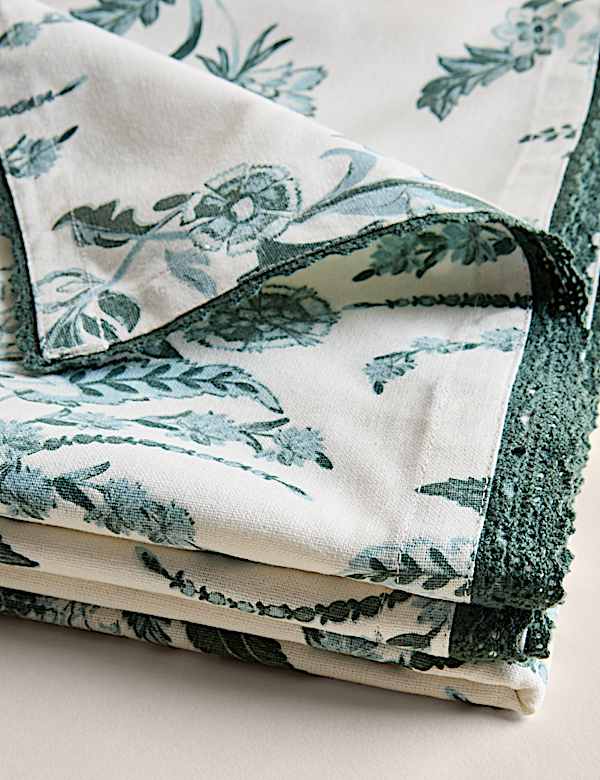 Mantel en chintz 100 % algodón con diseño floral - ES