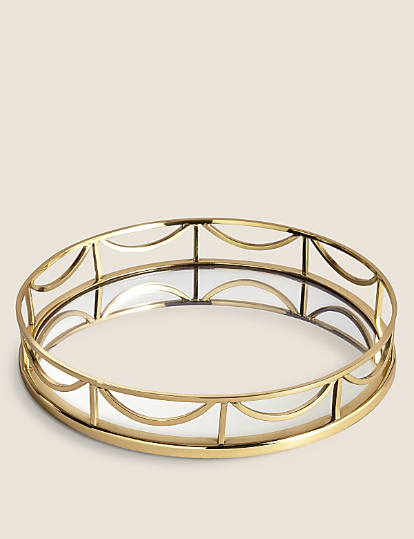 Deco Mirrored Round Tray - KR