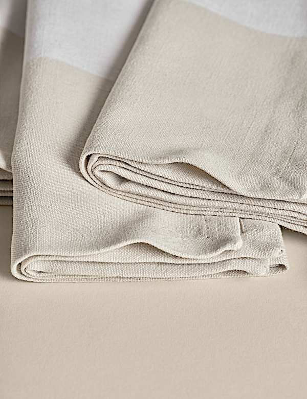 Set of 4 Woven Banded Napkins - CA