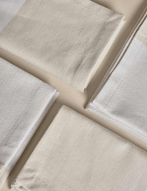 Set of 4 Woven Banded Napkins - CA