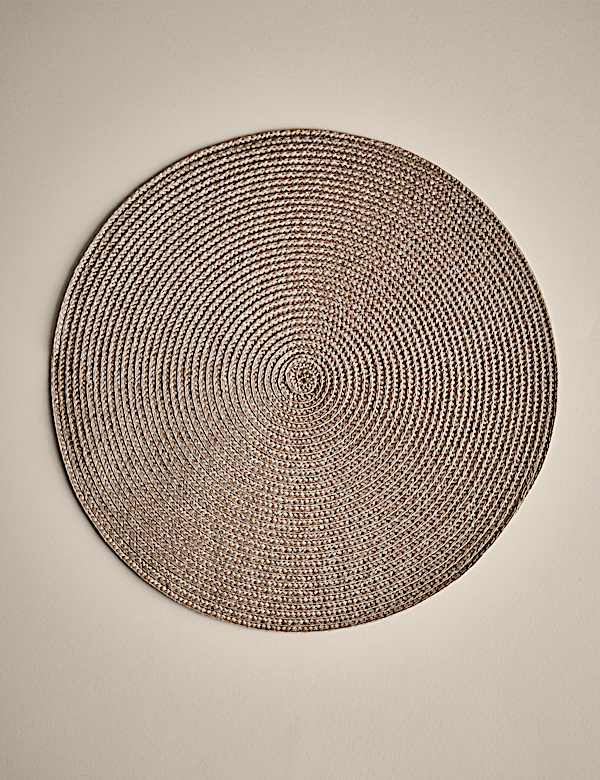 Set of 4 Round Woven Placemats - SK