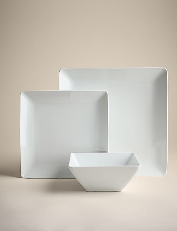 12 Piece Maxim Square Dinner Set - GR