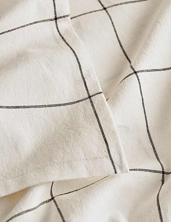 Karierte Tischdecke aus Baumwolle und Leinen - DE