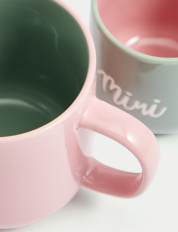 Κούπες με σλόγκαν Mummy & Mini, σετ των 2 - GR