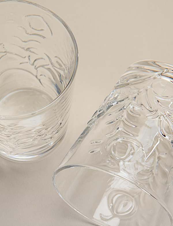 Set of 2 Embossed Floral Tumblers - SI