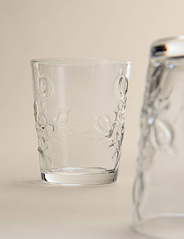 Set of 2 Embossed Floral Tumblers - SI