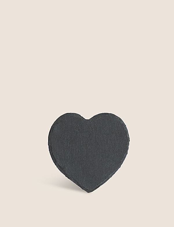 Set of 4 Heart Slate Coasters