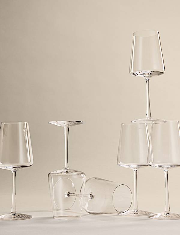 Set of 6 Modern White Wine Glasses - AU