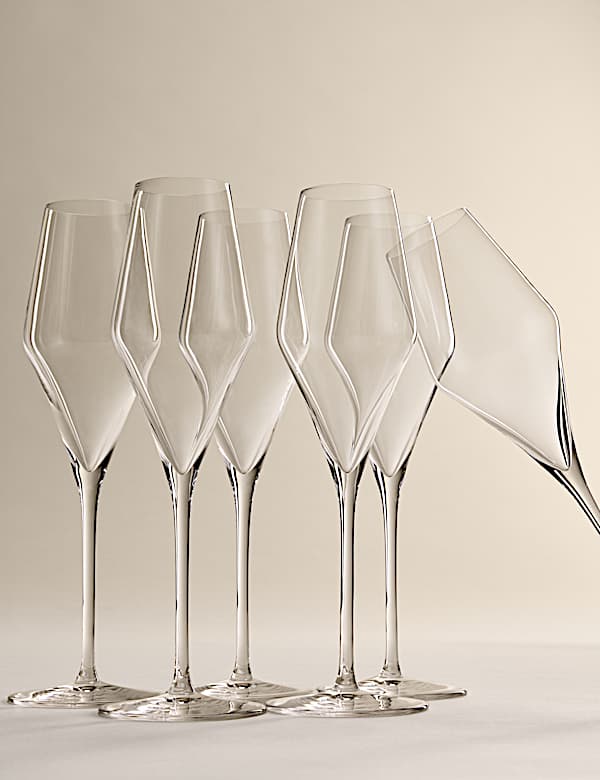 Set of 6 Classic Champagne Flutes - AU