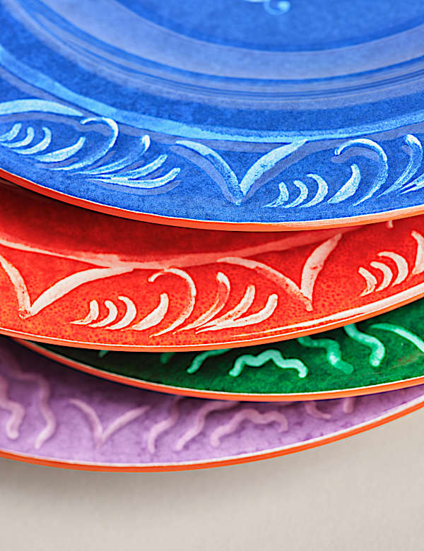 Set of 4 Boho Picnic Side Plates - MX