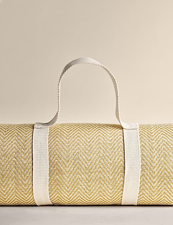 Boho Herringbone Foldaway Picnic Blanket - CZ