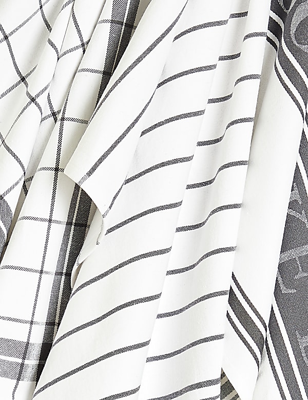 Lot de 3 torchons à vaisselle en coton à rayures - BE