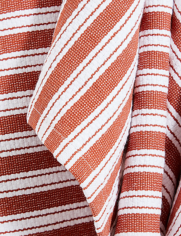 Set of 4 Cotton Rich Basket Weave Tea Towels - JP