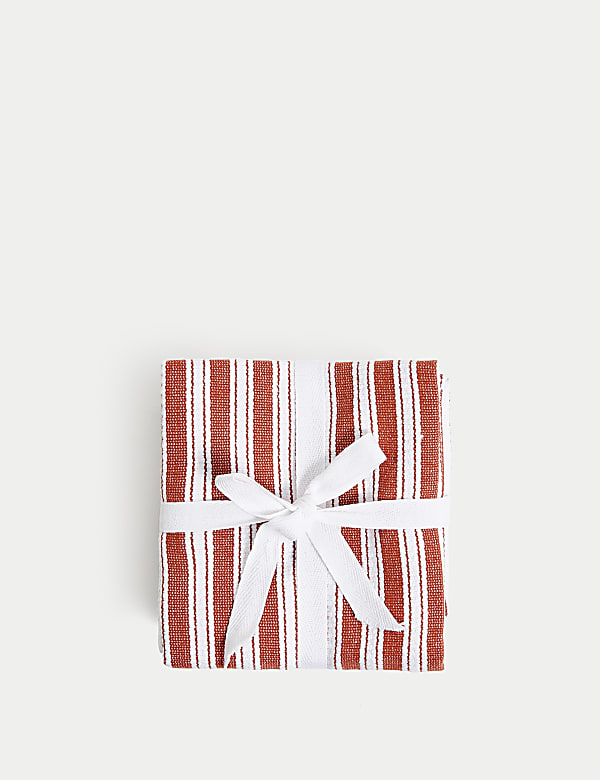 Set of 4 Cotton Rich Basket Weave Tea Towels - JP