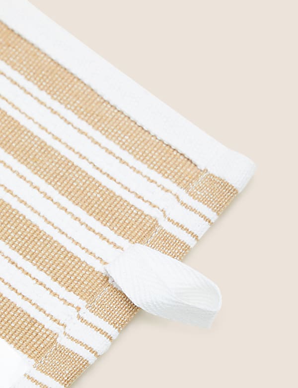 Set of 4 Cotton Rich Basket Weave Tea Towels - NZ