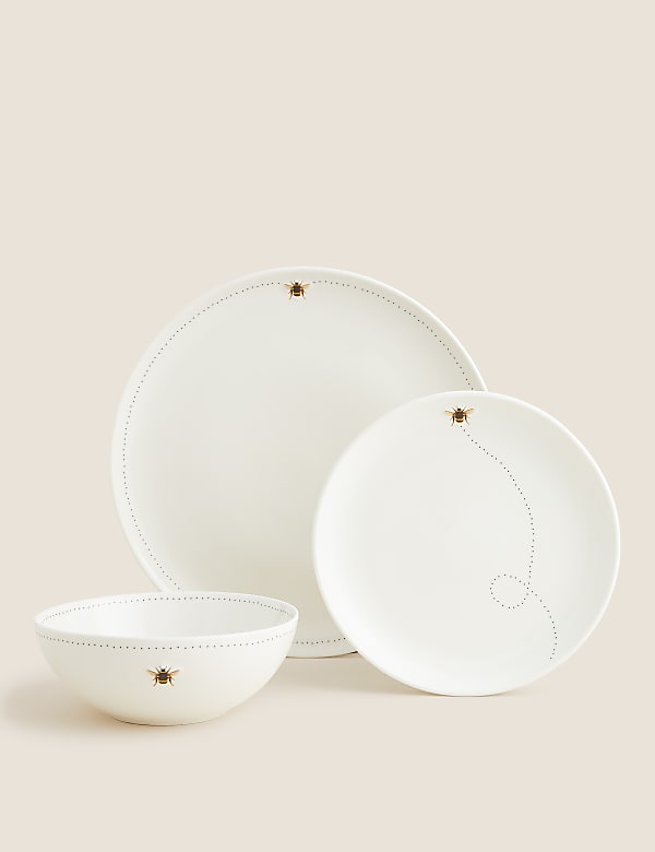 12 Piece Bumblebee Dinner Set