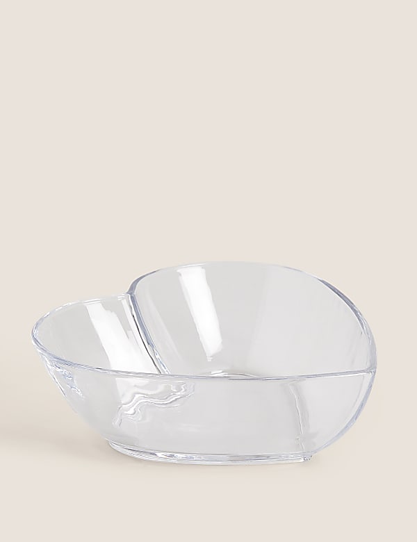 Medium Glass Heart Serving Bowl - GR