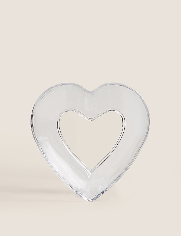 Medium Glass Heart Serving Bowl - GR
