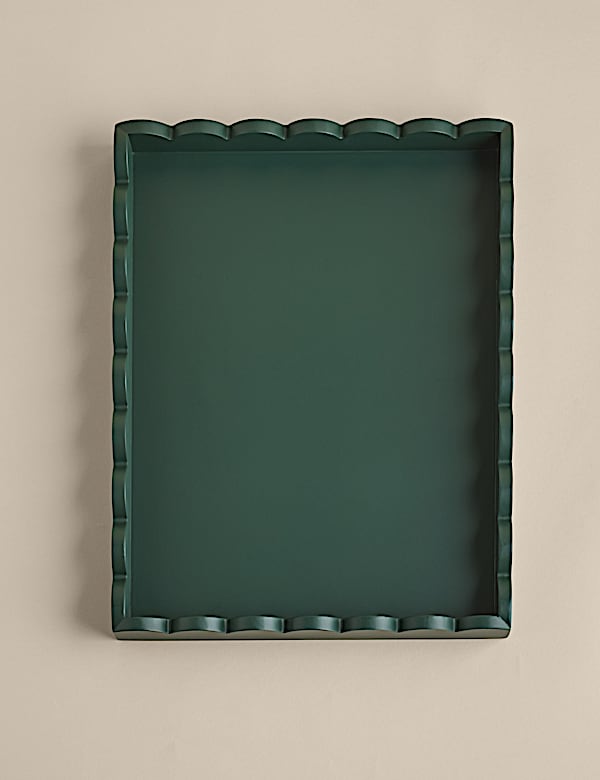 מגש מעץ בדוגמת צדפה - IL