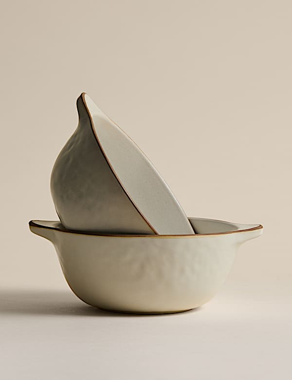 Set of 2 Picky Bits Handle Serving Bowls - JP