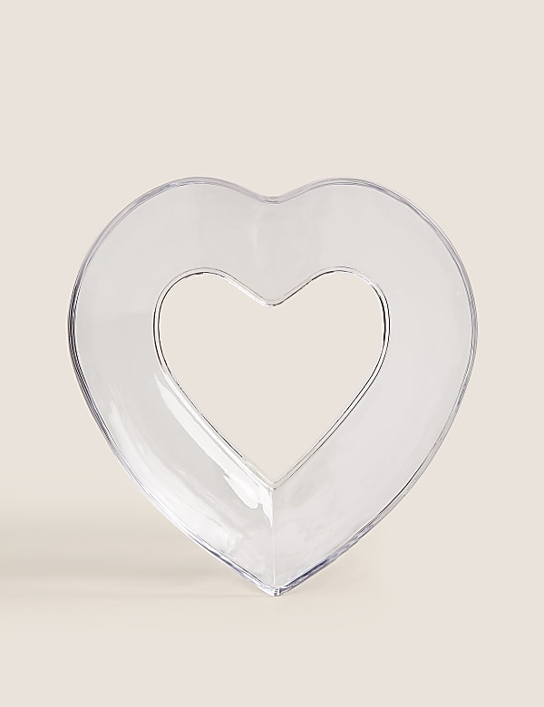 Grand saladier en verre en forme de coeur - CH