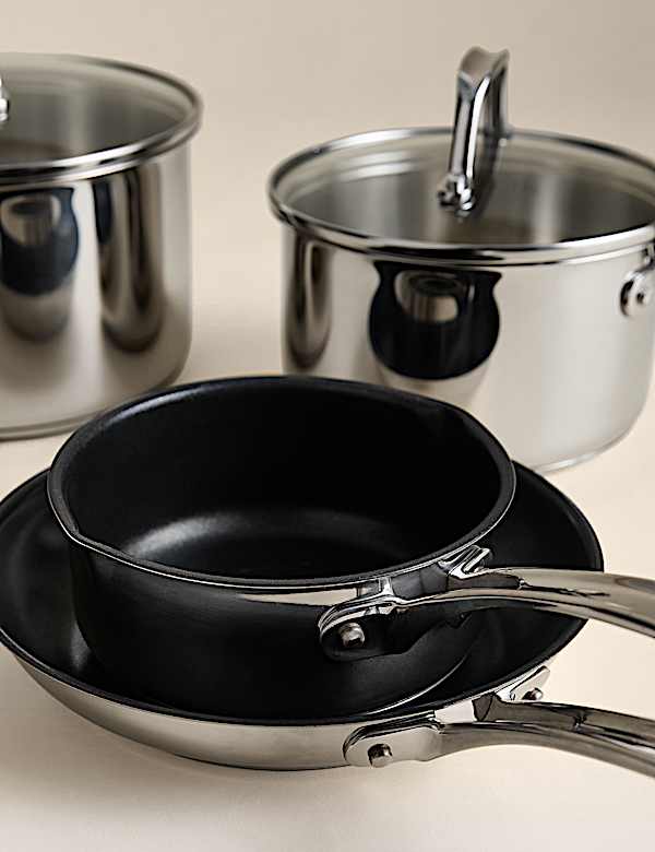5 Piece Stainless Steel Pan Set - CA