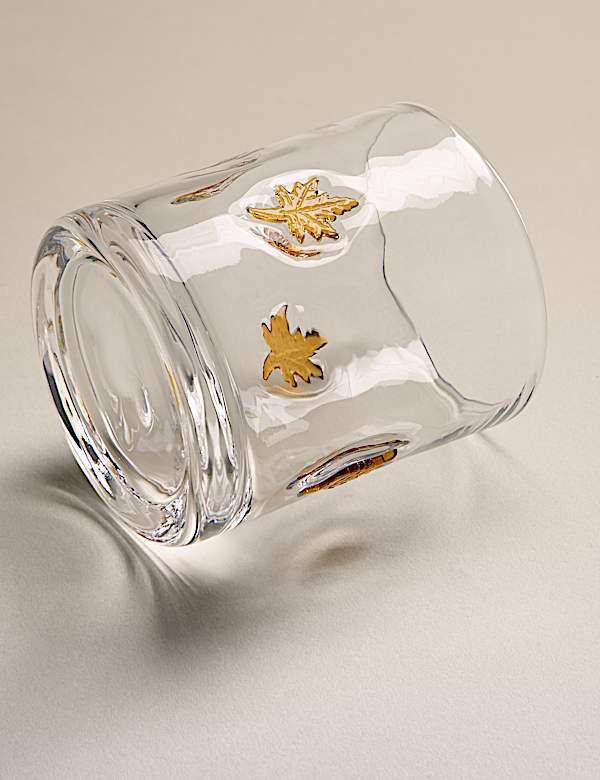Set van 2 bekerglazen met esdoornbladmotief - NL