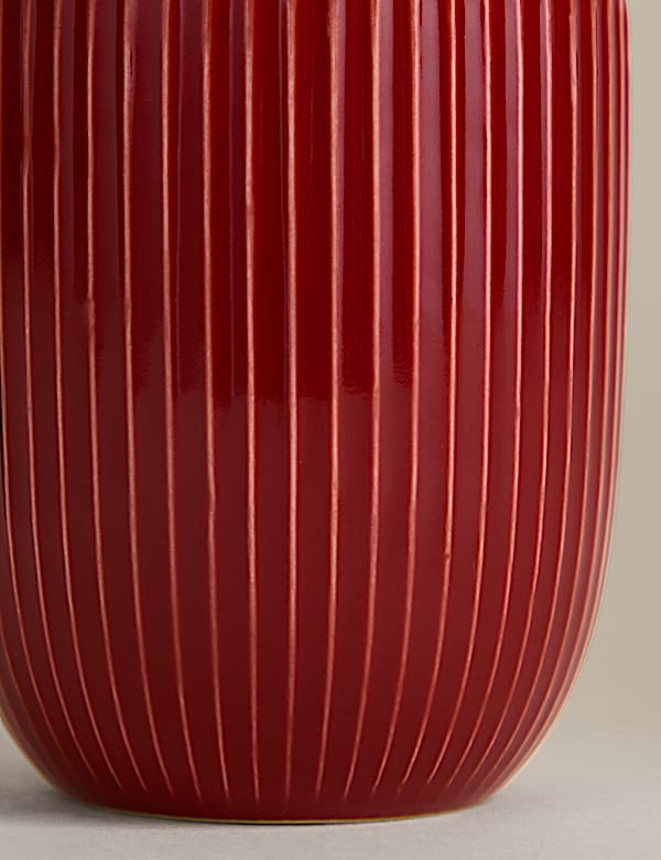Striped Ribbed Glazed Mug - HR