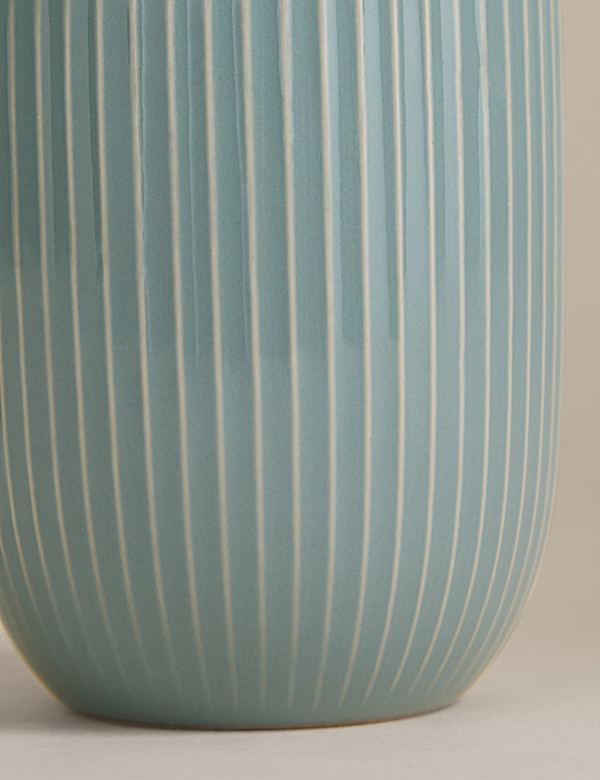 Striped Ribbed Glazed Mug - CA