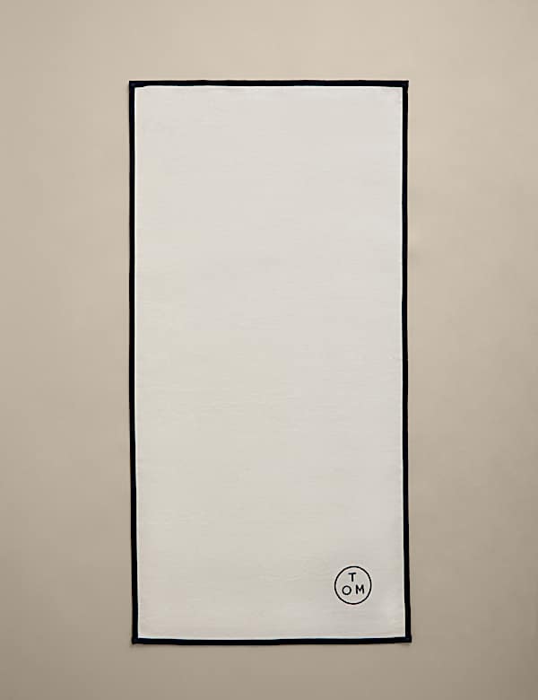 Pure Cotton Navy Trim Chef's Cloth - SK