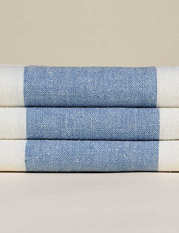 Ubrus se širokými pruhy ze směsi bavlny se lnem - CZ