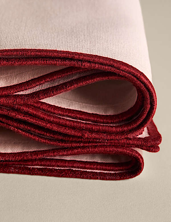 Set of 4 Pure Cotton Bow Napkins - FR