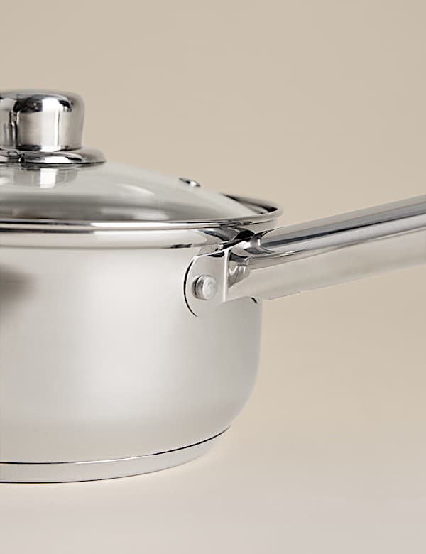 Batterie de 3 casseroles en acier inoxydable - BE
