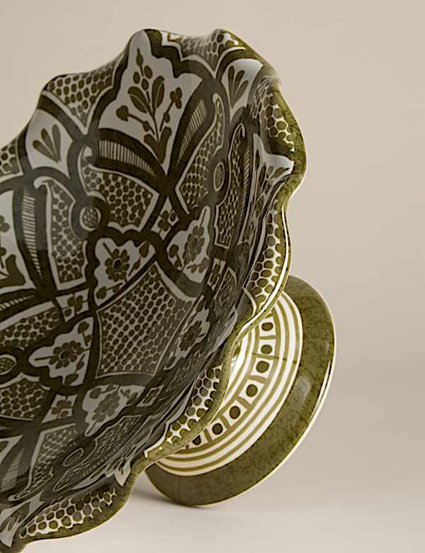 Ruffle Folk Footed Bowl - ID