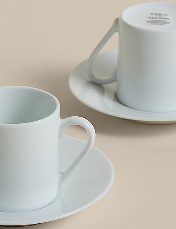 Set of 4 Burford Espresso Cups & Saucers - NZ