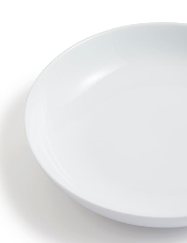 Set of 4 White Pasta Bowls
