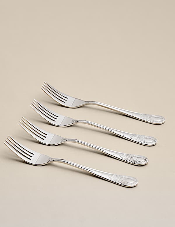 Set of 4 Classical Vintage Cake Forks - CA
