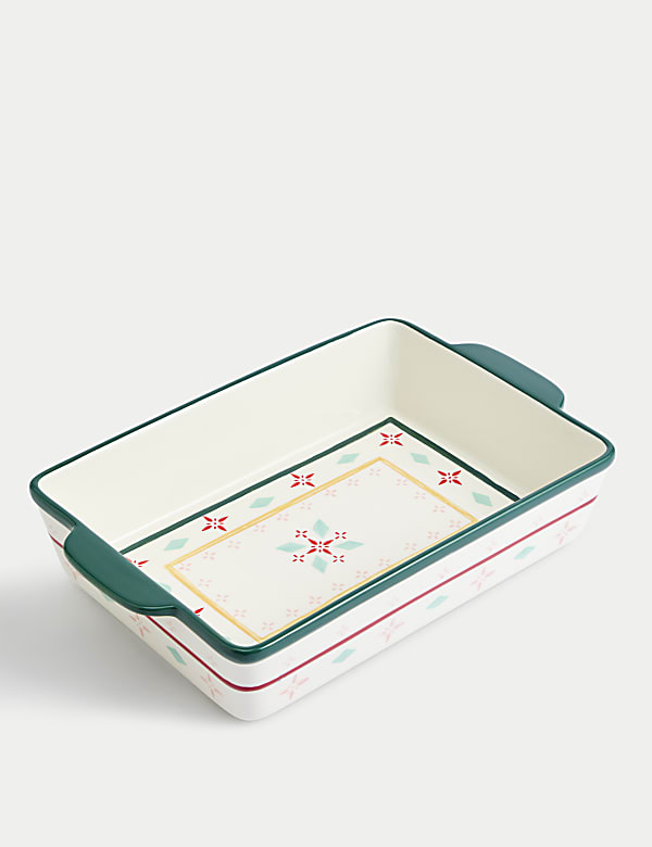 Patterned Ceramic Oven Dish - DK