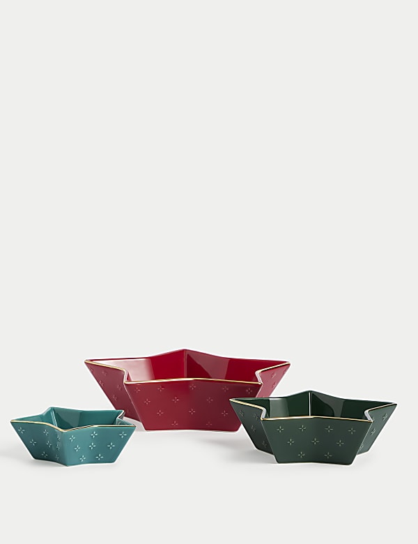 Set of 3 Star Nibble Bowls - BG