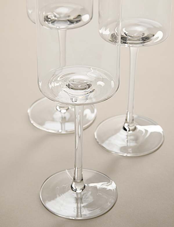 Set of 4 Straight Sided Wine Glasses - DE