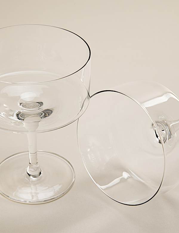 Set of 2 Straight Sided Coupe Glasses - NO