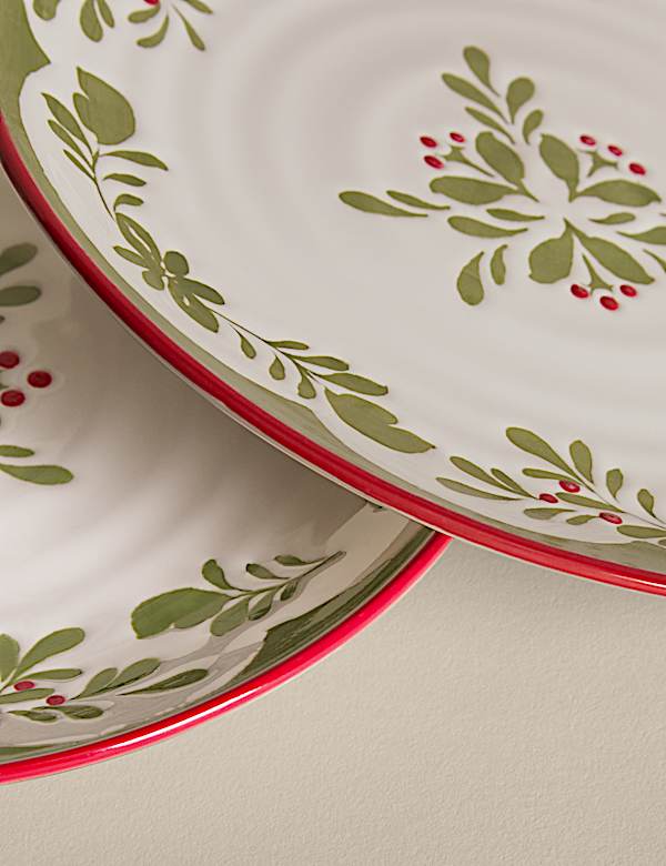 Set of 4 Winter Foliage Side Plates - EE
