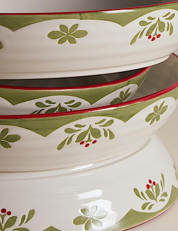 Set of 4 Winter Foliage Pasta Bowls - ID