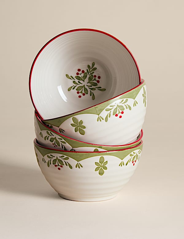 Set of 4 Winter Foliage Cereal Bowls - BE